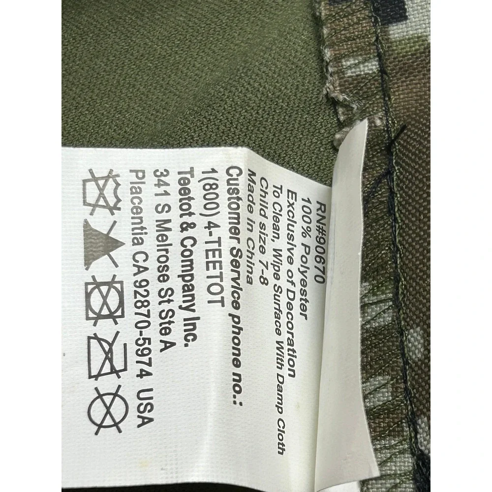 Teetot Special Forces Soldier Costume Kids Size 7-8 Digital Camo Jumpsuit Vest